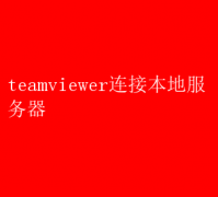 如何通过TeamViewer高效连接并管理本地服务器