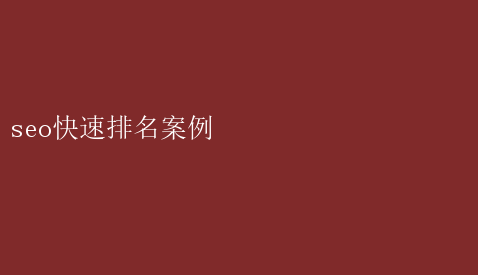 seo快速排名案例 SEO实战：揭秘快速排名成功案例，技巧大公开